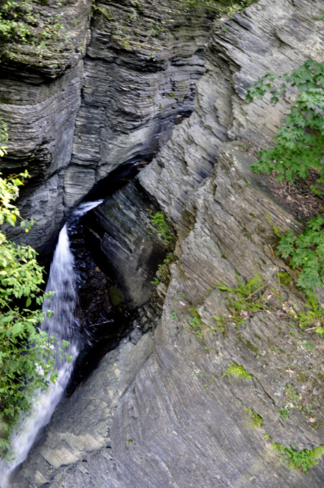 Looking down from the Sentry Bridge into the gorge 